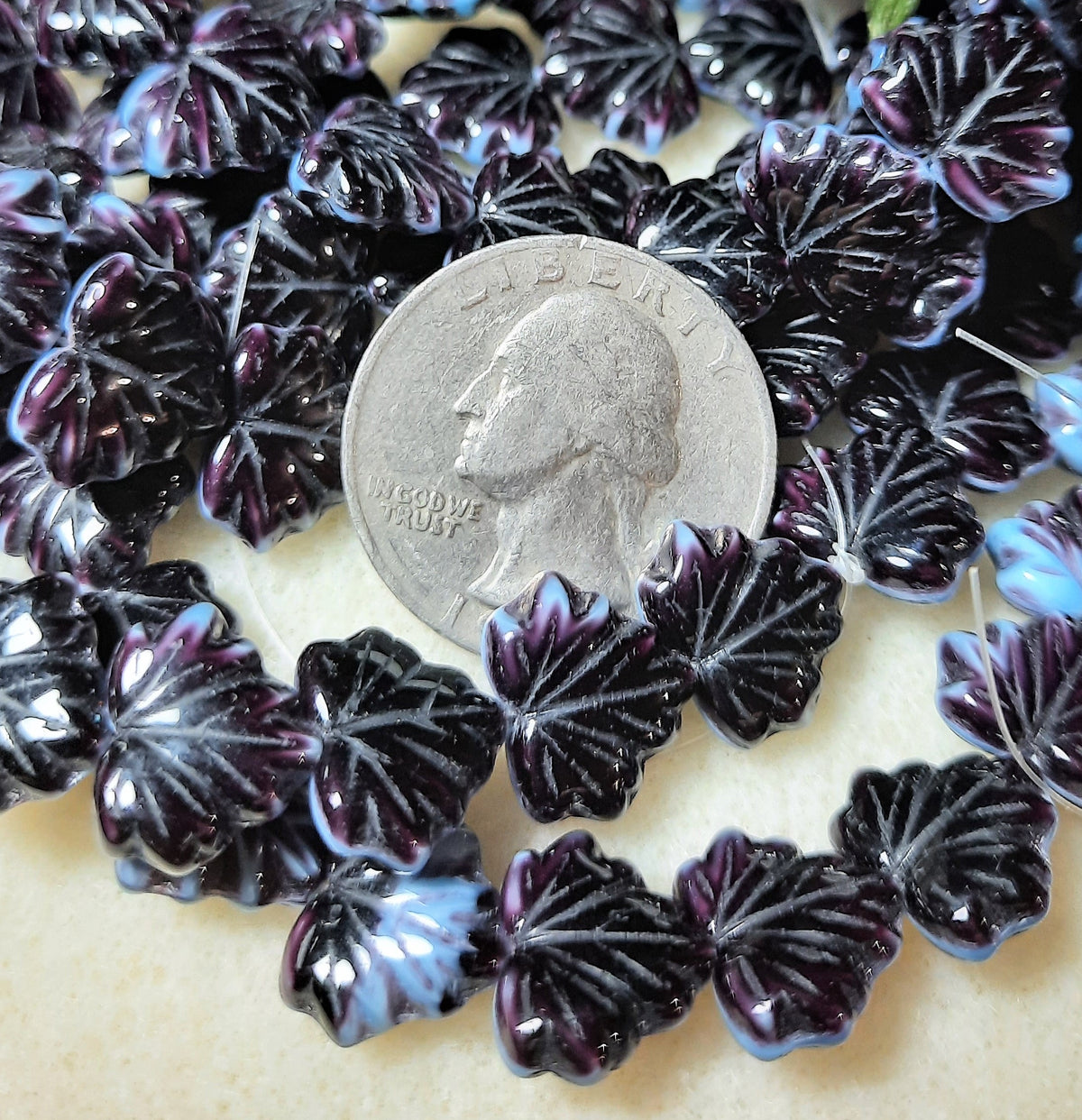 Pressed Czech Glass Beads
