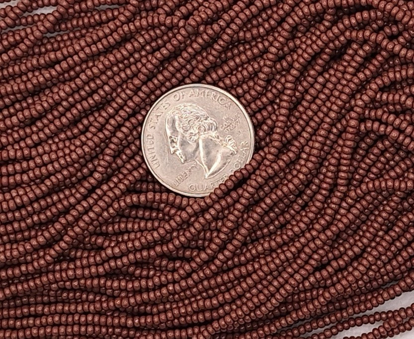 10/0 Brown Intensive Terra Czech Seed Beads Full Hank