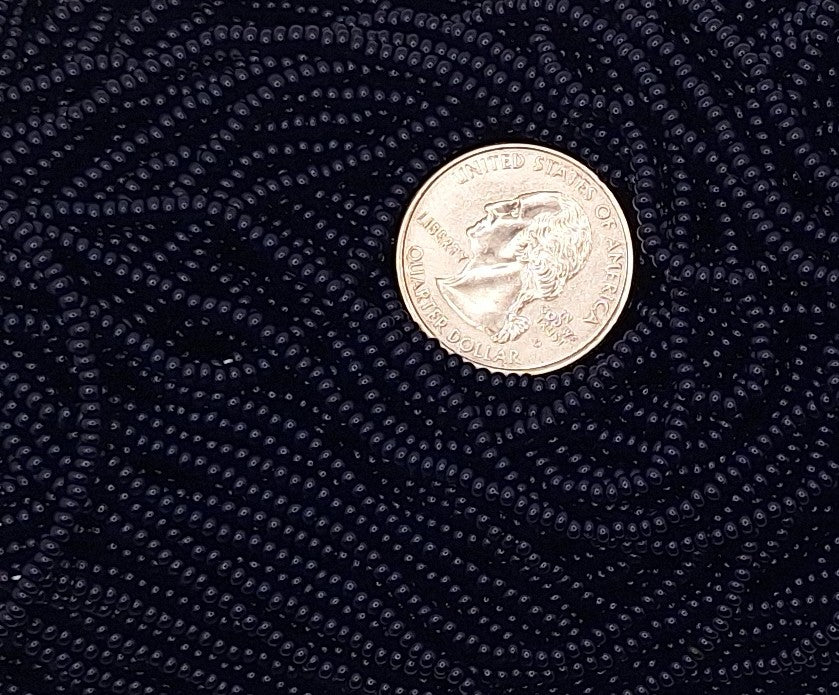 10/0 Navy Blue Opaque Czech Seed Beads Full Hank