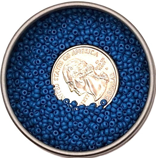 10/0 Slate Blue Opaque Czech Seed Beads 25g