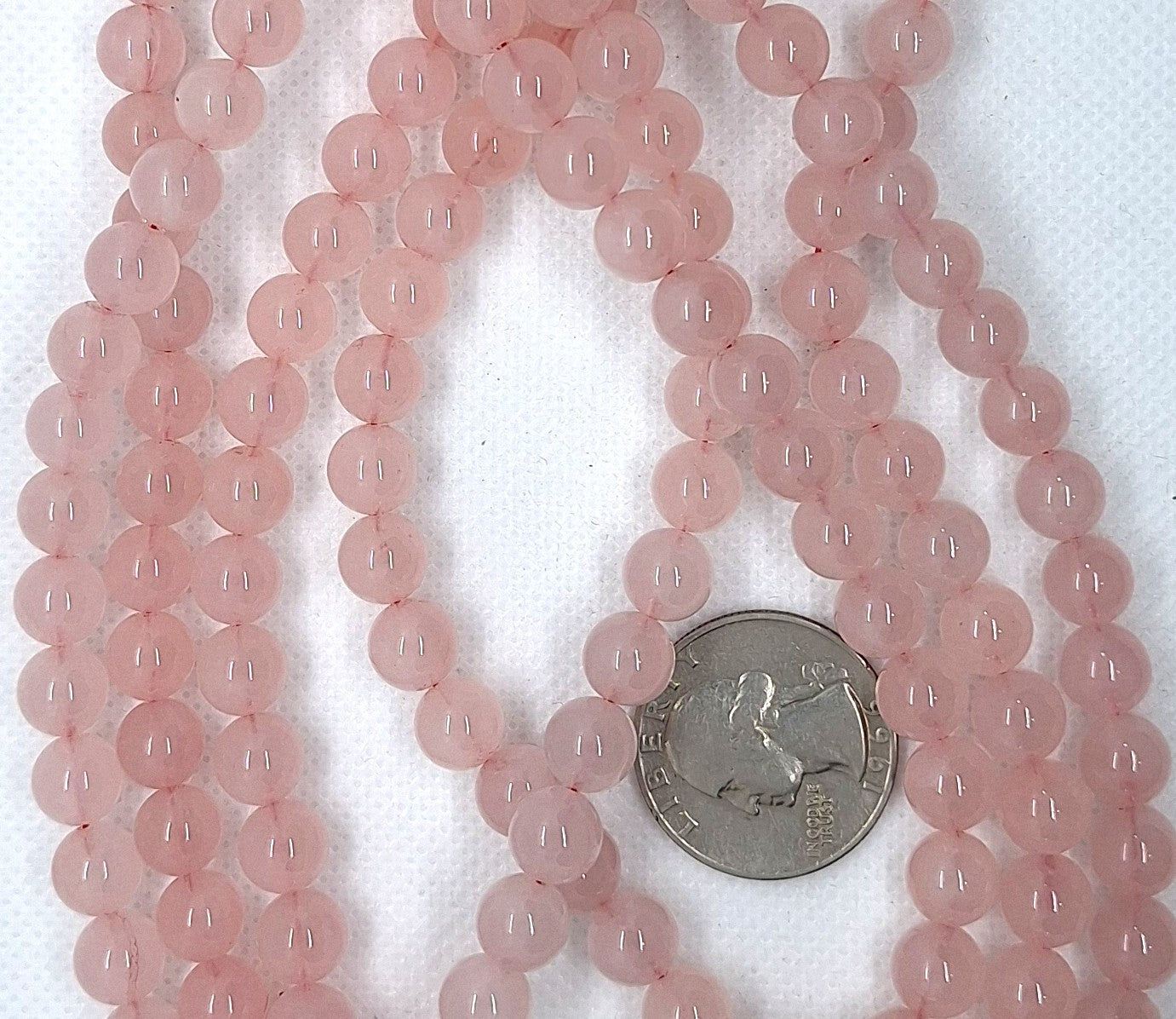 8mm Rose Quartz AA Round Gemstone Beads 16-Inch Strand