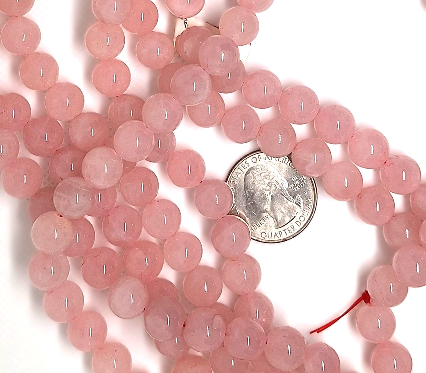 10mm Rose Quartz AA Round Gemstone Beads 16-inch Strand