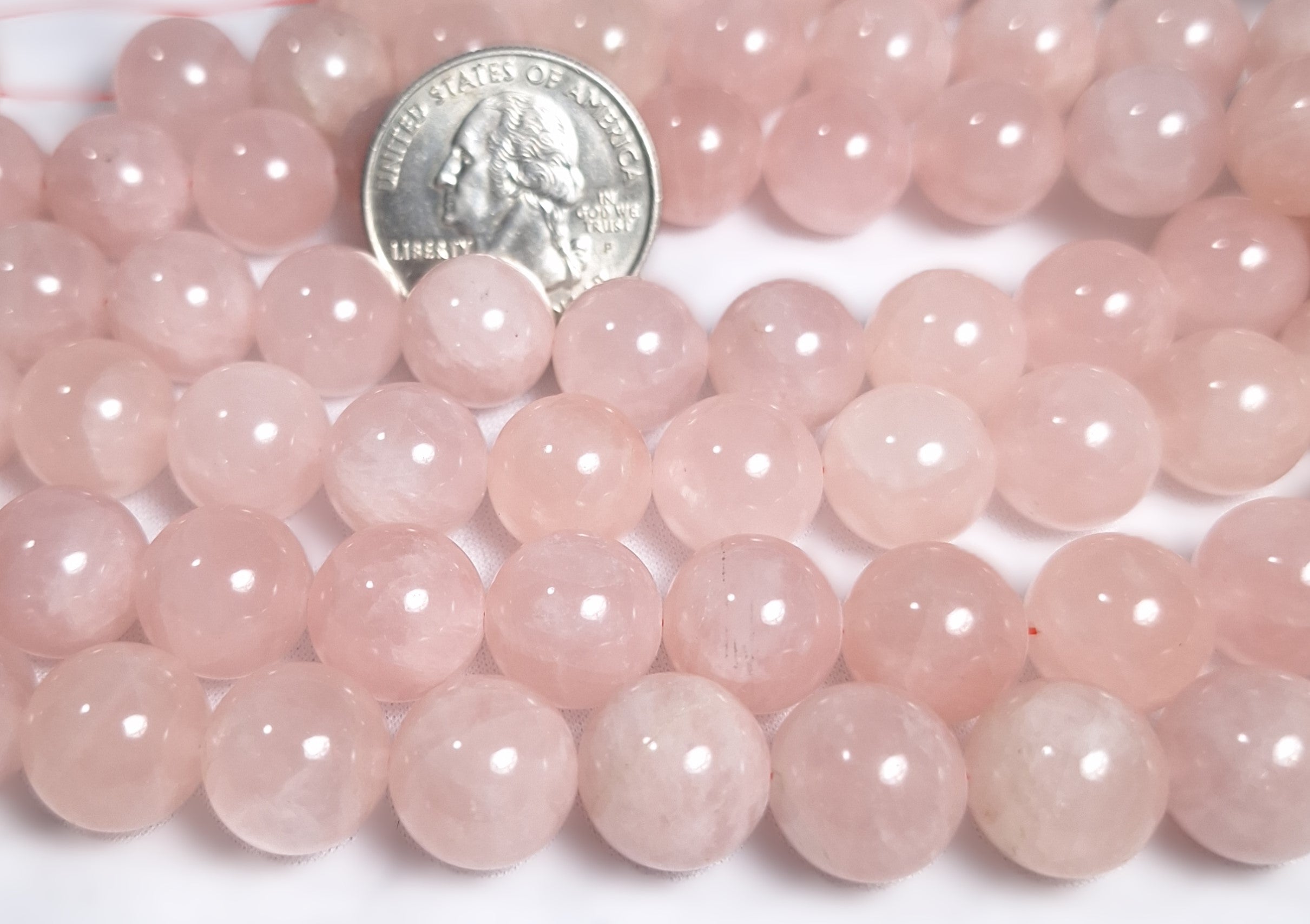 rose quartz seed beads 12mm Rose Quartz Round Gemstone Beads 16-Inch Strand