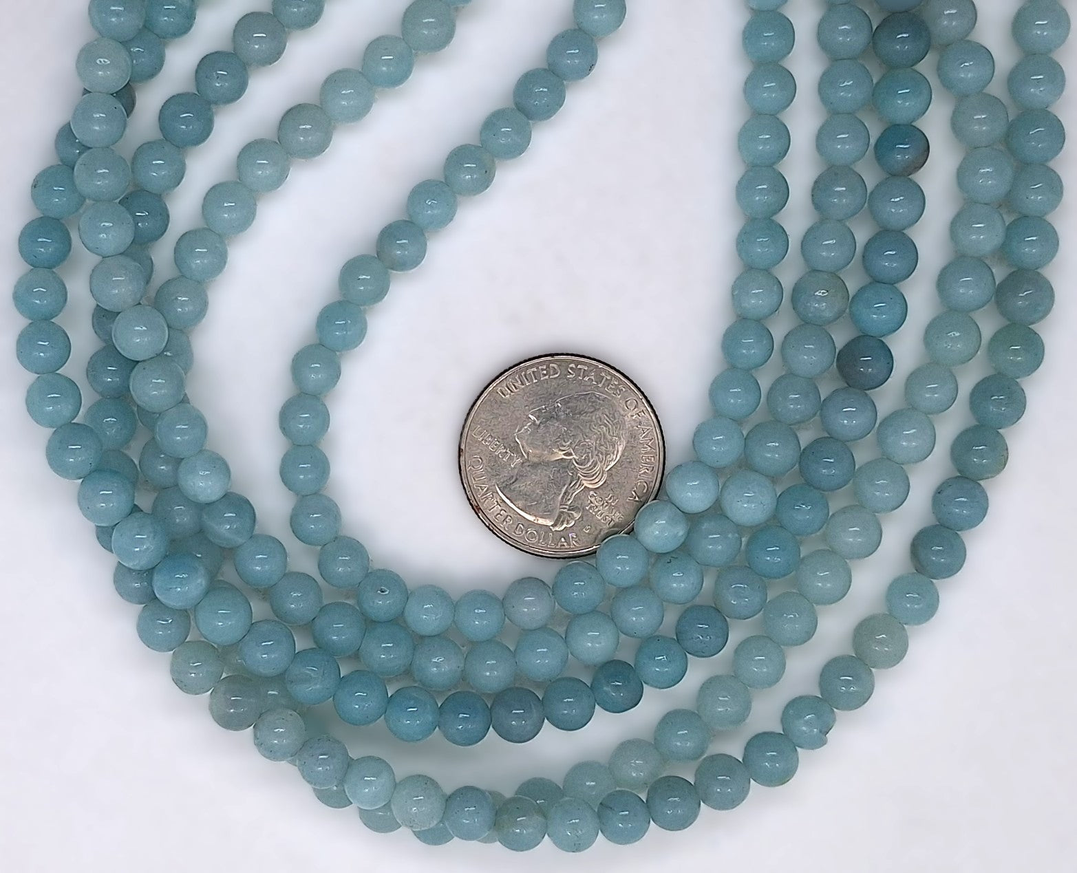 6mm Amazonite AA Round Gemstone Beads 16-Inch Strand