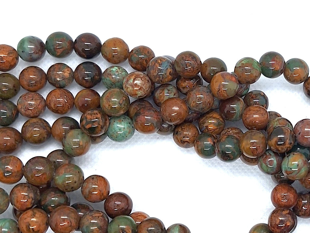 8mm Mystic Jasper Round Gemstone Beads 16-Inch Strand