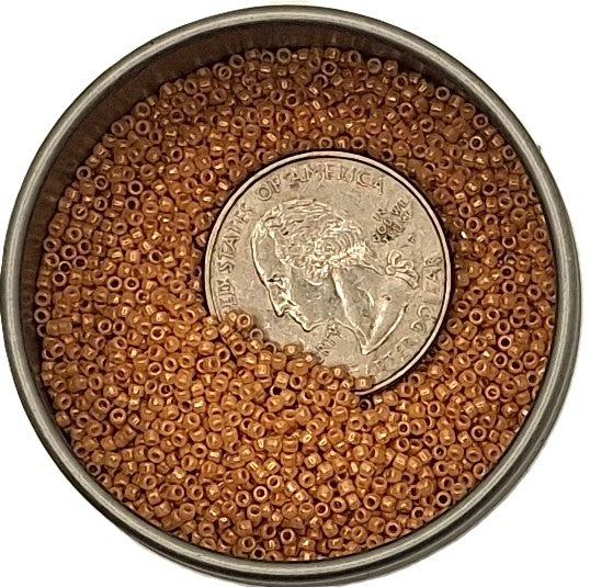 15/0 Dark Beige Opaque Luster Toho Round Seed Beads 10g