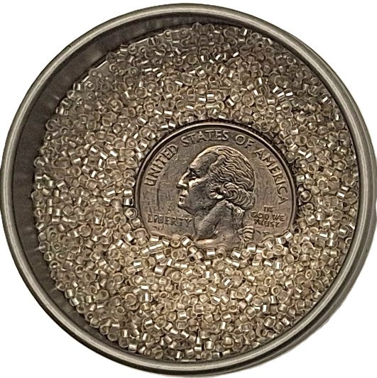 15/0 Clear Silver-Lined Matte Round Seed Beads 10g