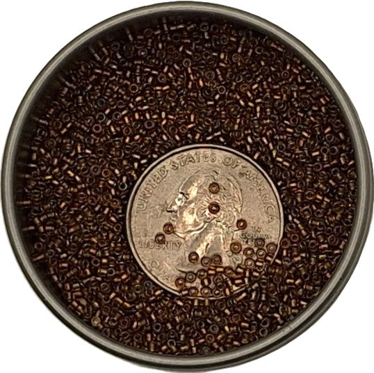 15/0 Gold-Lined Topaz Rainbow Toho Round Seed Beads 10g