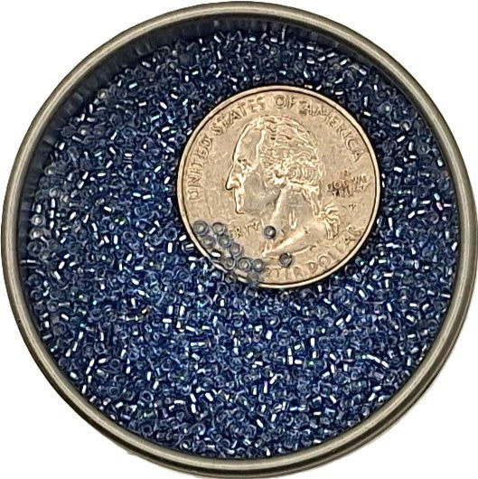 15/0 Light Sapphire Transparent Silver-Lined Toho Round Seed Beads 10g