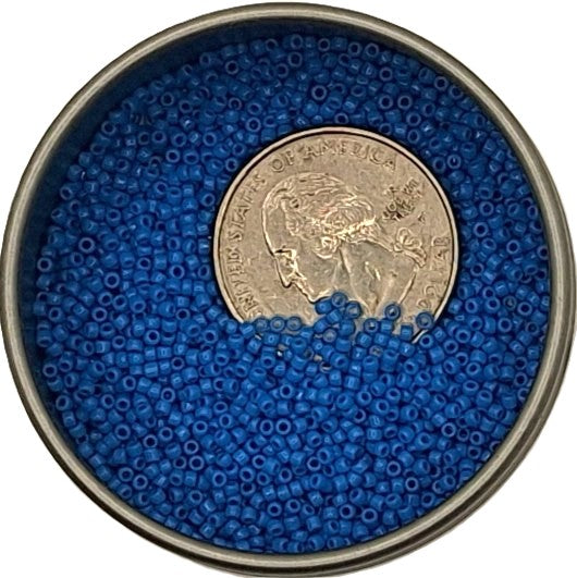 15/0 Cornflower Blue Opaque Toho Round Seed Beads 10g
