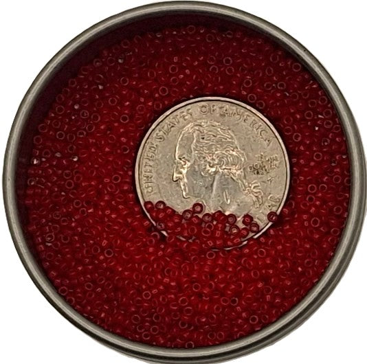 15/0 Pepper Red Opaque Round Seed Beads 10g