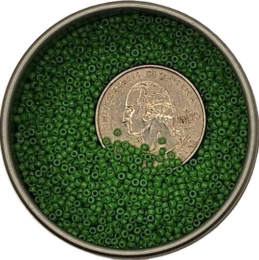 15/0 Mint Green Opaque Toho Round Seed Beads 10g