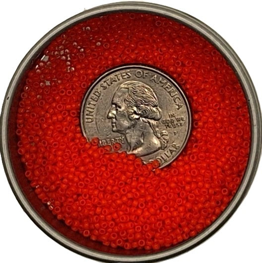 15/0 Sunset Orange Opaque Toho Round Seed Beads 10g