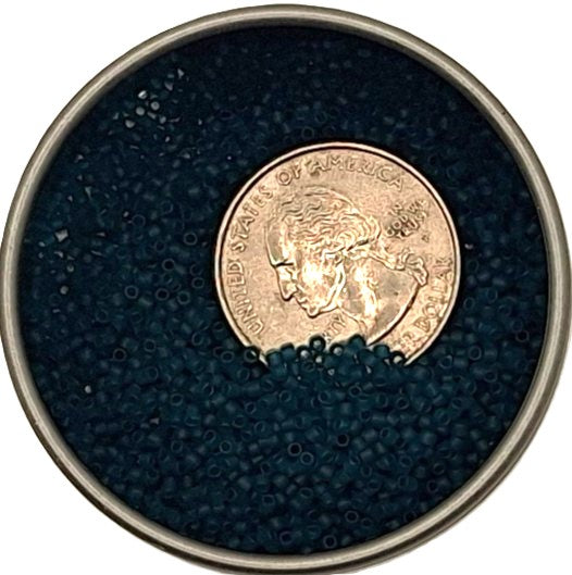 15/0 Teal Transparent Matte Toho Round Seed Beads 10g