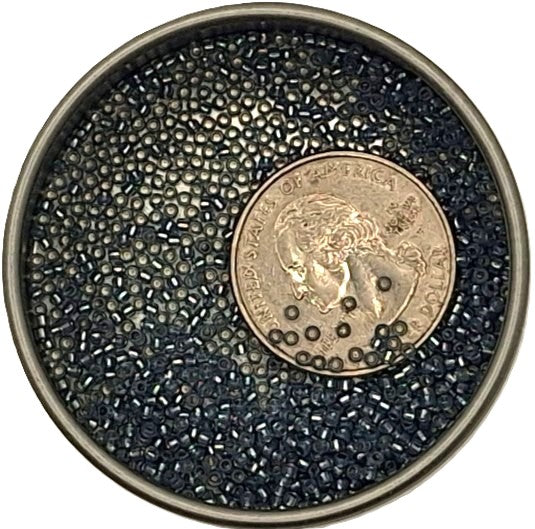 15/0 Permafinish Milky Montana Blue Transparent Silver-Lined Round Seed Beads 5g