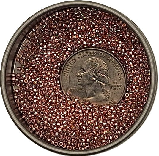 15/0 Permafinish Sweet Blush Galvanized Round Seed Beads 10g
