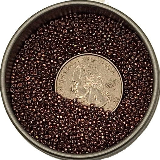 15/0 PermaFinish Galvanized Mauve Toho Round Seed Beads 10g
