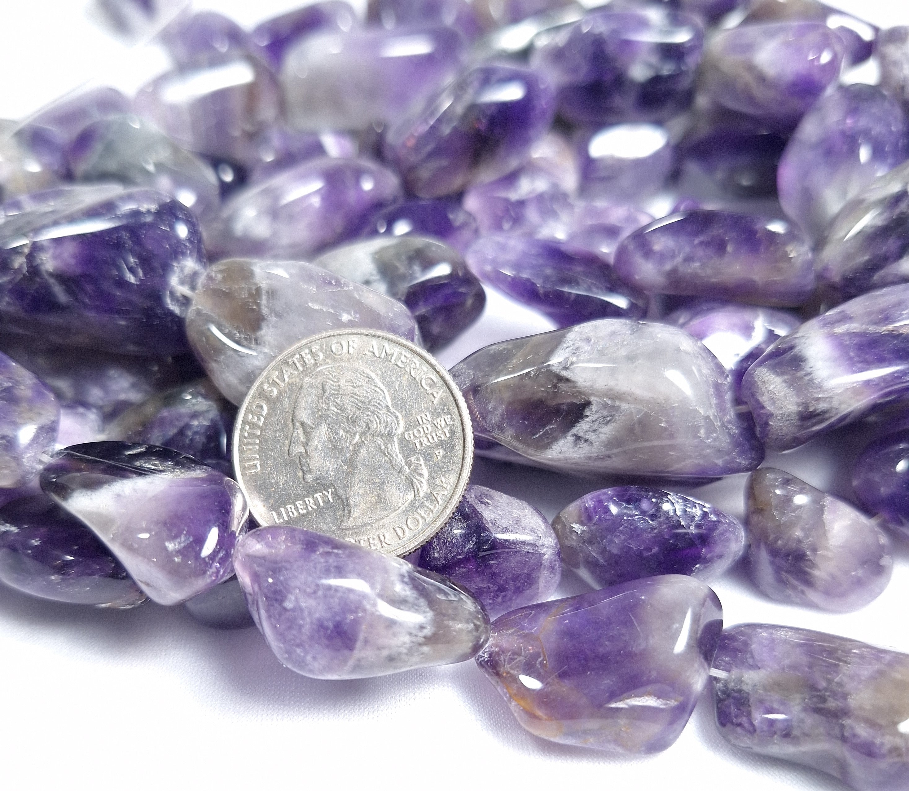 25x16mm Amethyst Nugget Gemstone Beads 16-Inch Strand