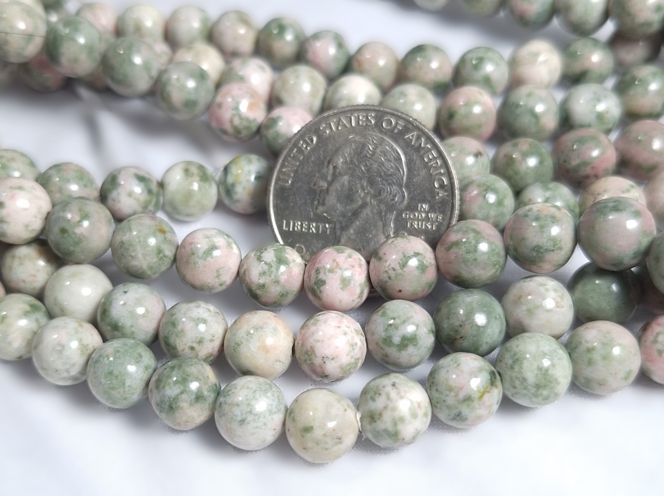8mm Nevada Lapis Round Natural Gemstone Beads 16-Inch Strand