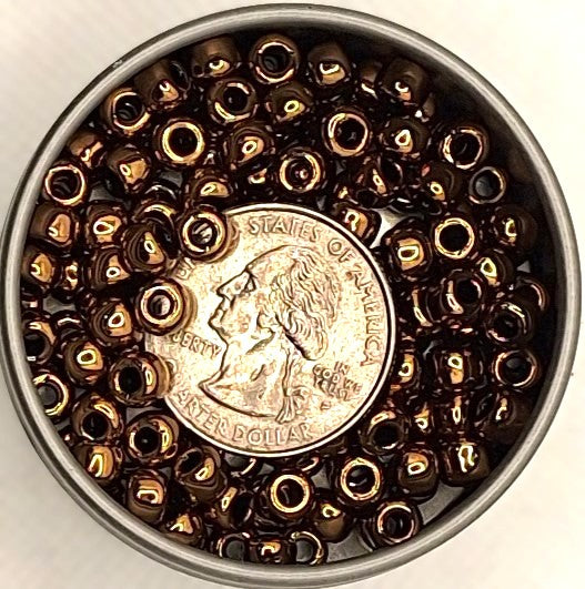 3/0 Bronze Metallic Toho Round Seed Beads 25g