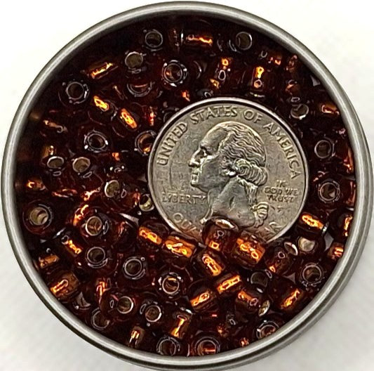 3/0 Smoky Topaz Transparent Silver-Lined Toho Round Seed Beads 25g