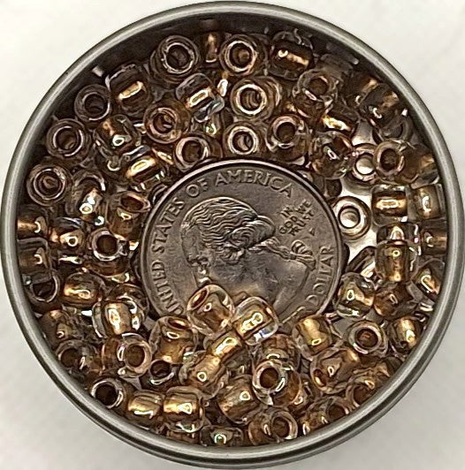 3/0 Gold-Lined Clear Transparent Toho Round Seed Beads 25g