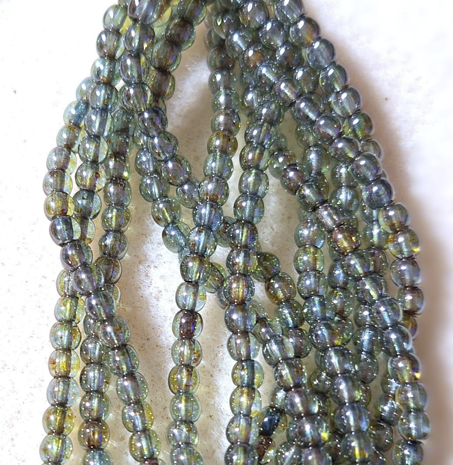 3mm Lumi Green Smooth Round Czech Glass Druk Beads 100ct