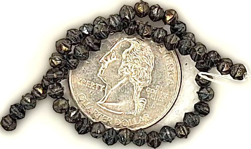 3mm Brown Rainbow Matte English Cut Pressed Glass Czech Beads 50ct