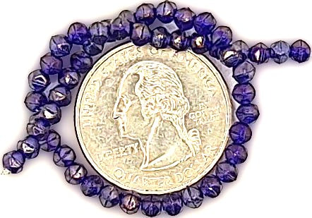 3mm Cobalt Blue Transparent Rainbow Luster English Cut Pressed Glass Czech Beads 50ct