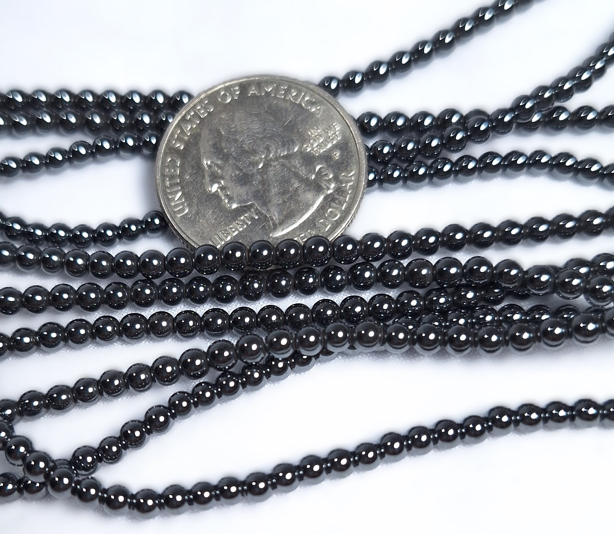 3mm Hematite Round Gemstone Beads 16-Inch Strand