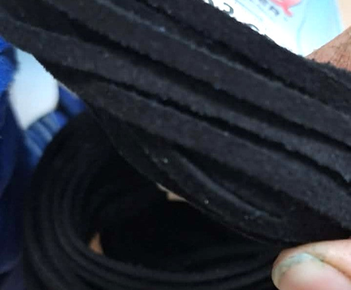 4mm Black Natural Suede Lacing 5yd