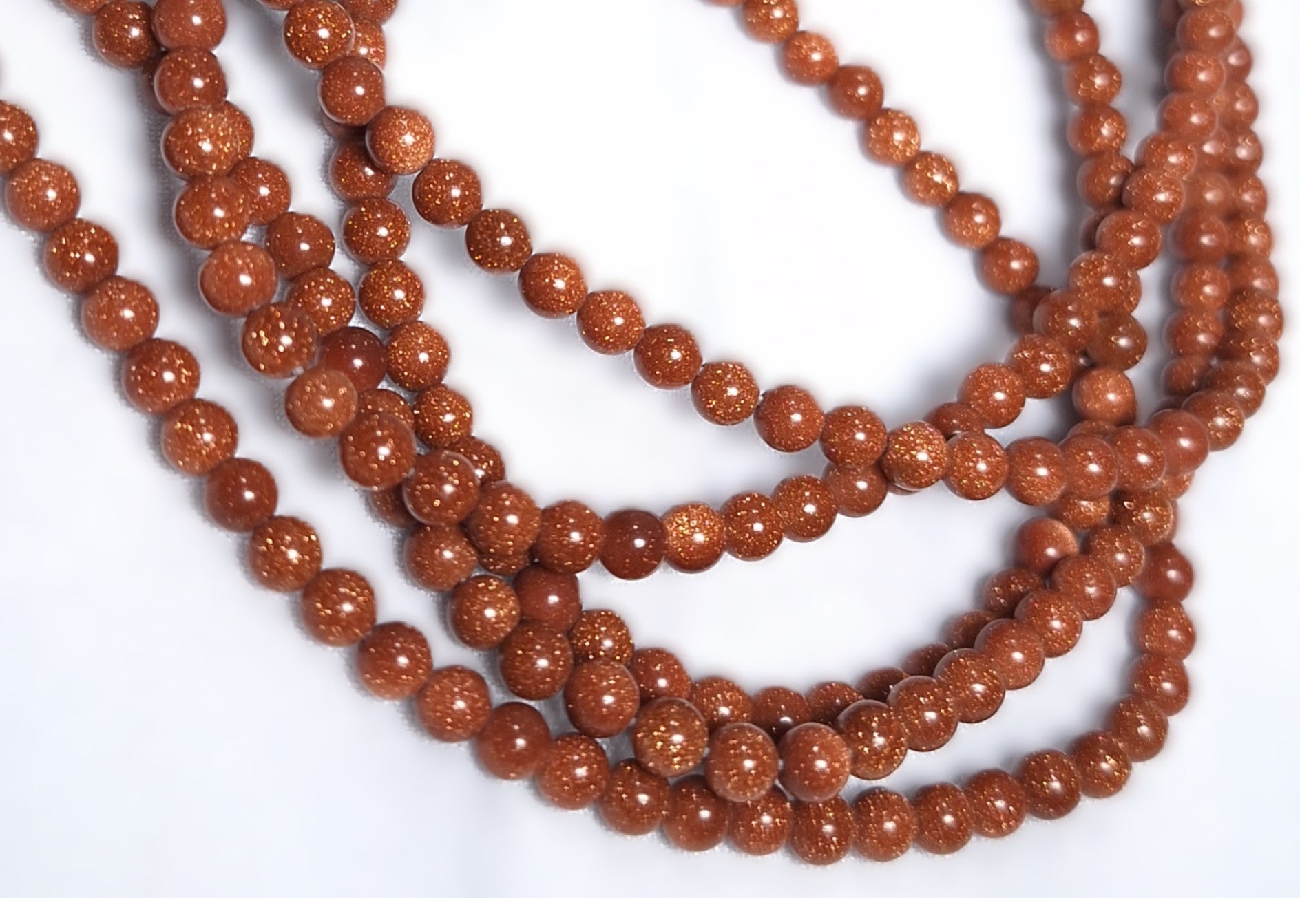 4mm Goldstone Round Gemstone Beads 16-Inch Strand