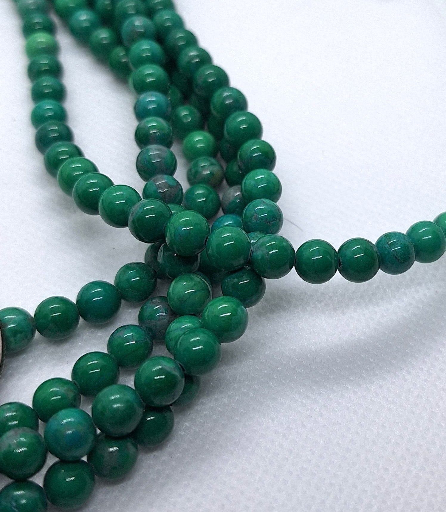 6mm Green Malachite Dyed Howlite Round Gemstone Beads 16-Inch Strand