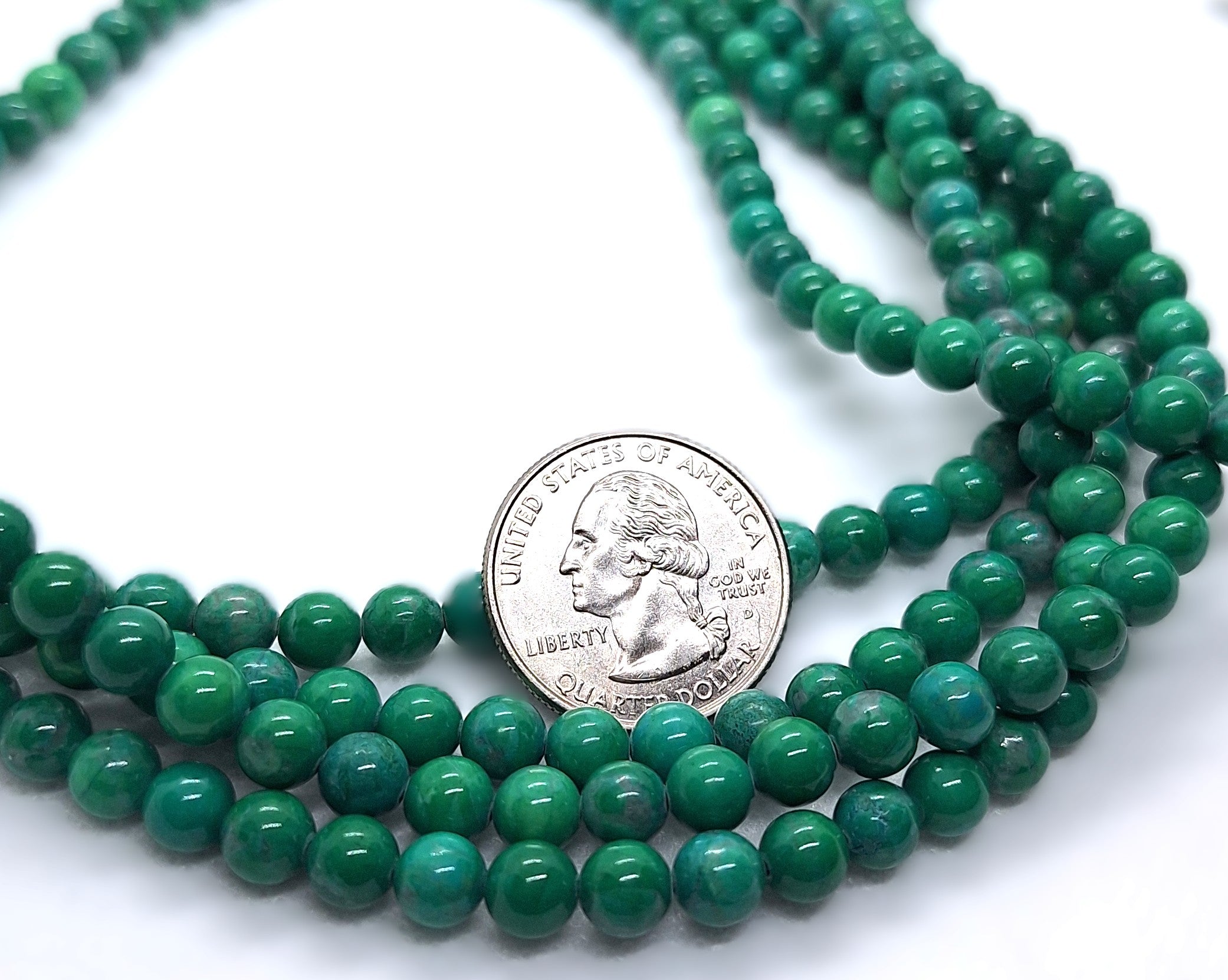 6mm Green Malachite Dyed Howlite Round Gemstone Beads 16-Inch Strand
