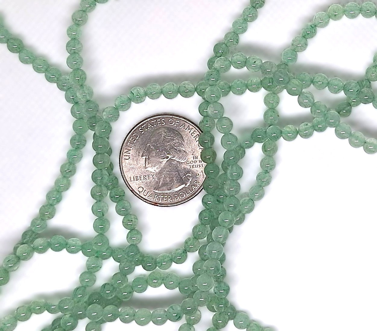 4mm Green Aventurine Round Gemstone Beads 16-inch Strand