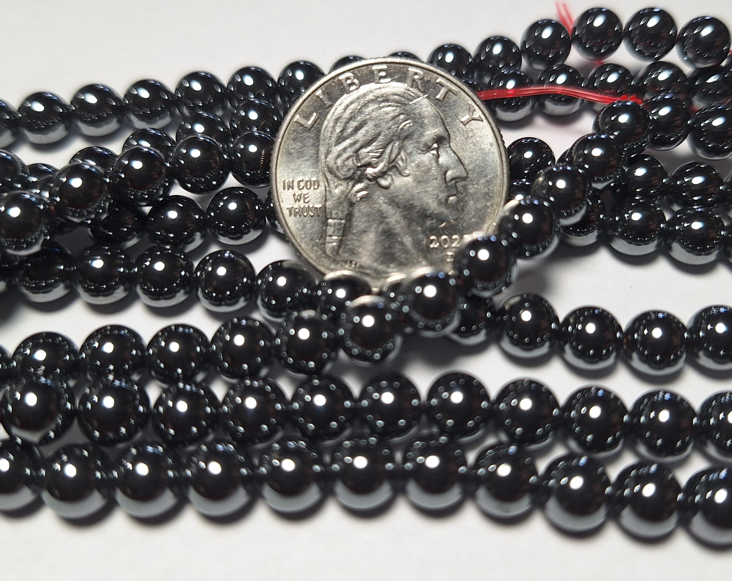 6mm Hematite Non-Magnetic Round Gemstone Beads 16-Inch Strand