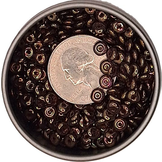 5mm Lumi Brown Smooth Pressed Glass Rondelle Beads 75ct
