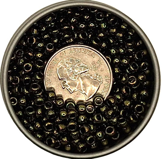 6/0 Dark Antique Bronze Gold Luster Toho Round Seed Beads 25g