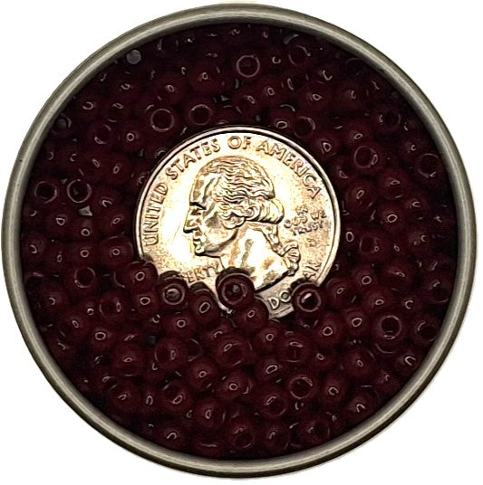 6/0 Oxblood Opaque Toho Round Seed Beads 25g