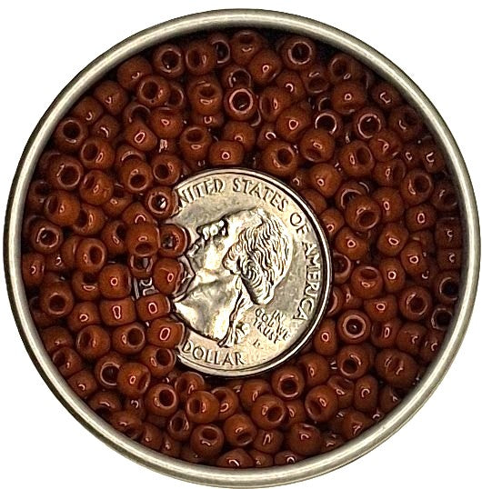 6/0 Terra Cotta Red-Brown Opaque Toho Round Seed Beads 25g