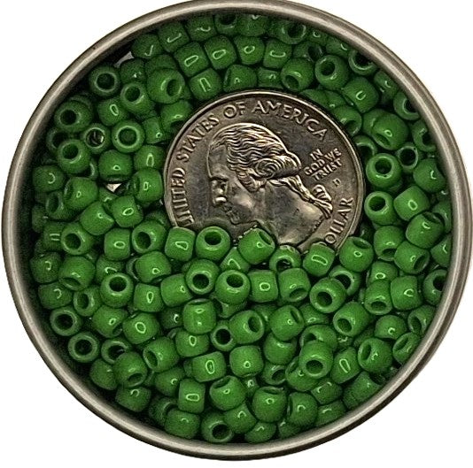 6/0 Mint Green Opaque Toho Round Seed Beads 25g
