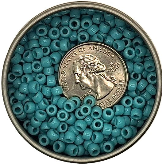 6/0 Turquoise Blue Opaque Toho Round Seed Beads 25g