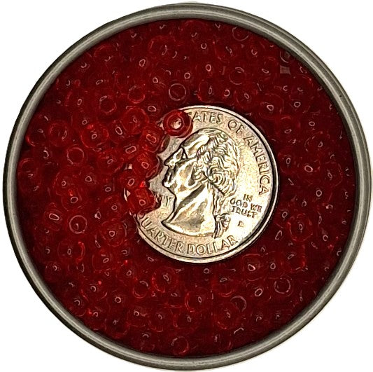 6/0 Siam Ruby Red Transparent Toho Round Seed Beads 25g