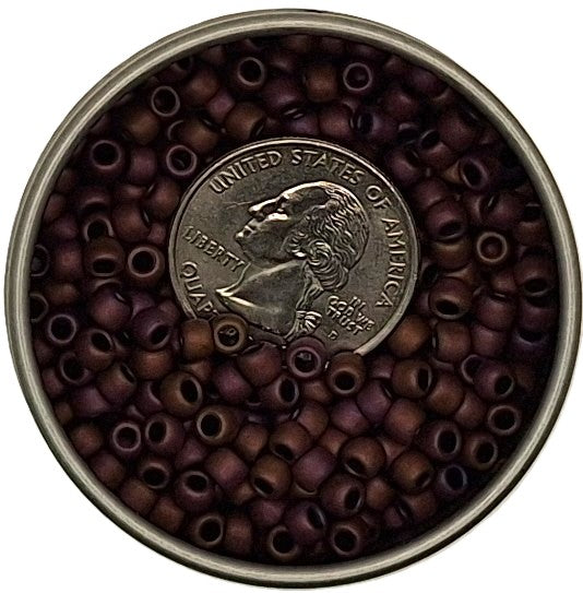 6/0 Mauve Mocha Matte Toho Round Seed Beads 25g