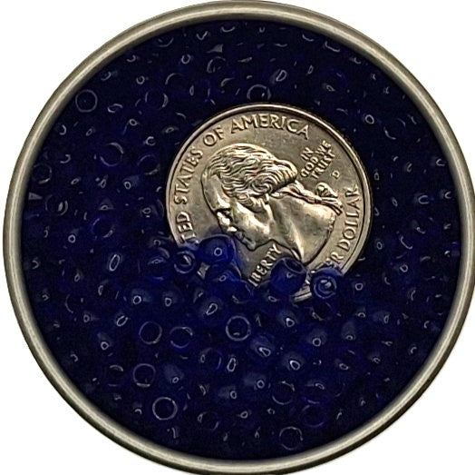 6/0 Cobalt Transparent Toho Round Seed Beads 25g