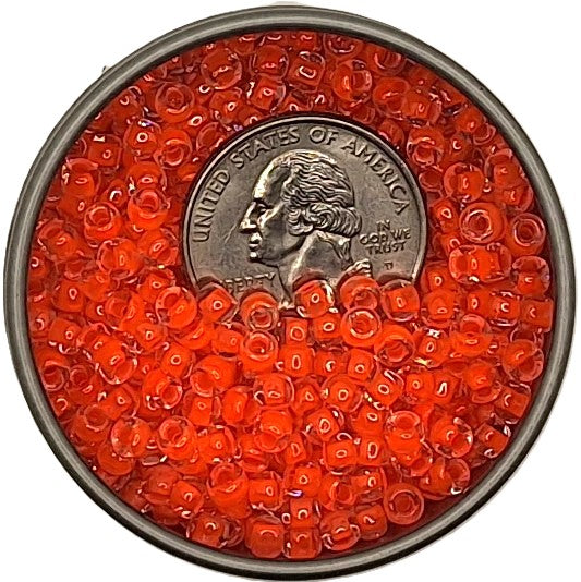 6/0 Luminous Neon Salmon Toho Round Seed Beads 25g