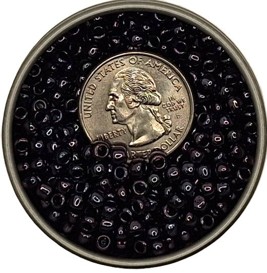 6/0 Amethyst Gunmetal Metallic Toho Round Seed Beads 25g
