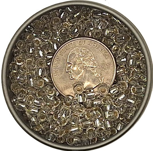 6/0 PermaFinish Clear Transparent Silver-Lined Toho Round Seed Beads 25g