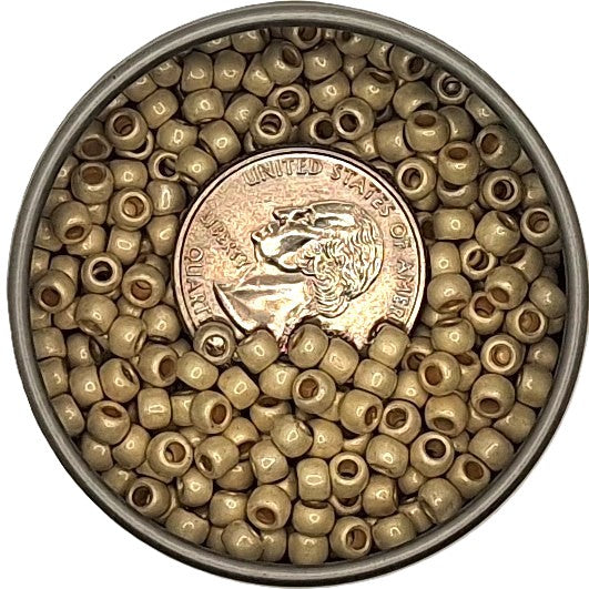 6/0 PermaFinish Galvanized Aluminum Matte Toho Round Seed Beads 25g
