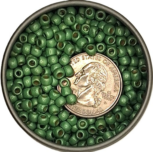 6/0 PermaFinish Galvanized Sea Foam Matte Toho Round Seed Beads 25g